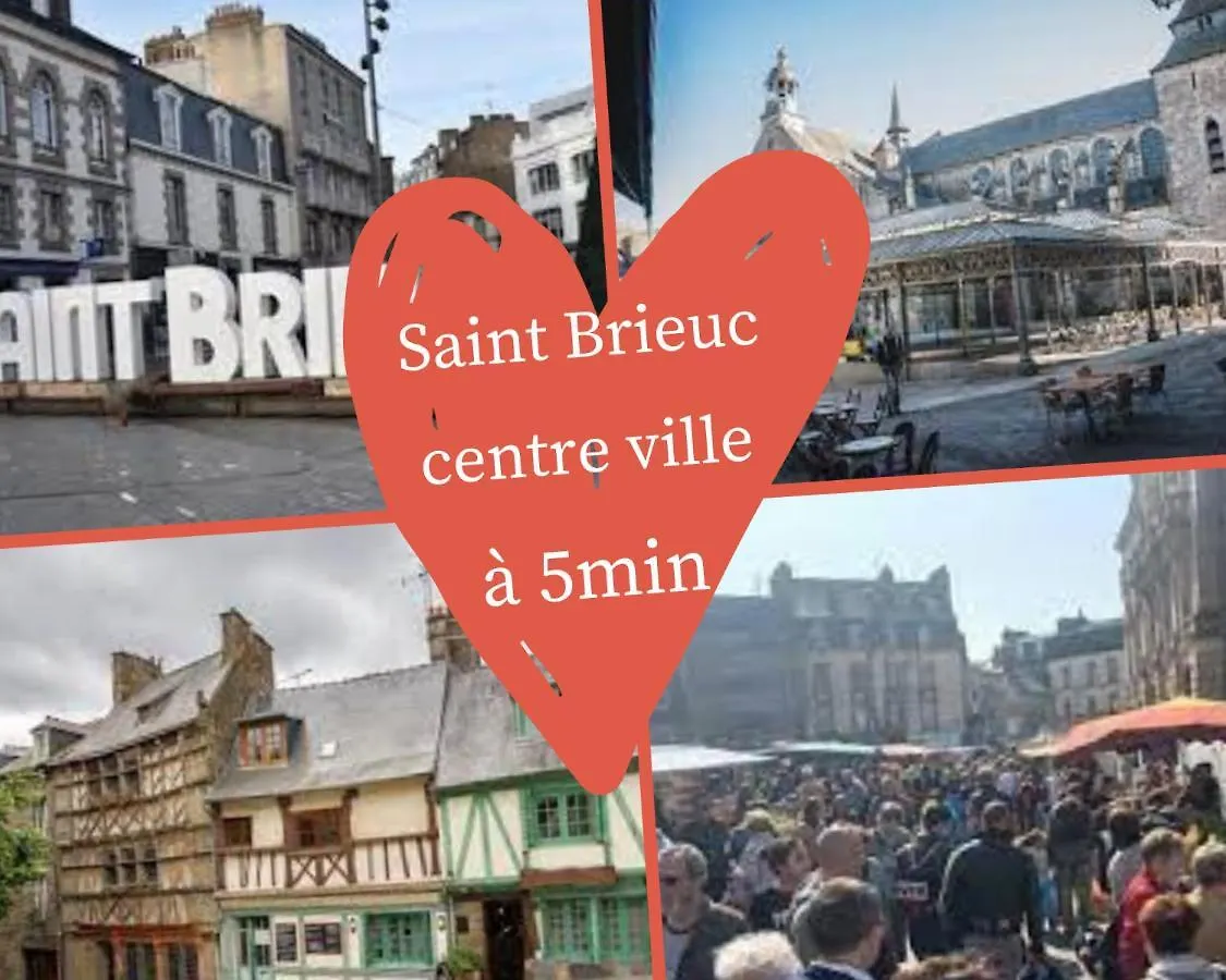 Belle chambre privée, cosy, wifi, Netflix, idéalement placée Saint-Brieuc Appartement
